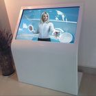 실내를 위한 까만 색깔을 서 있는 큰 화면 터치스크린 디지털 방식으로 Signage 조경