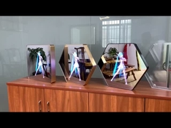 LED 라이트를 광고하기 위한 3D 거울 홀로그래픽 디스플레이 키오스크