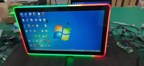 PCAP 터치 스크린 LCD 모니터 크기는 10.1인치에서 98인치까지 게임 기계에 대한 다채로운 LED 조명으로 구성됩니다.