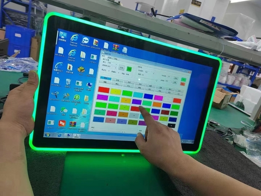 PCAP 터치 스크린 LCD 모니터 크기는 10.1인치에서 98인치까지 게임 기계에 대한 다채로운 LED 조명으로 구성됩니다.
