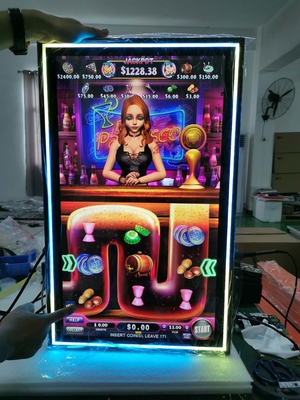 PCAP 터치 스크린 LCD 모니터 크기는 10.1인치에서 98인치까지 게임 기계에 대한 다채로운 LED 조명으로 구성됩니다.