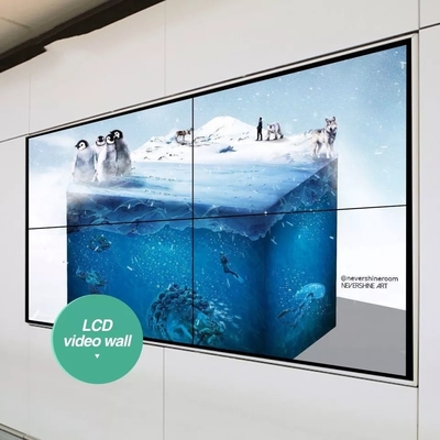 실내 46 49 55 인치 CCTV 시스템 LCD 비디오 월 4K 3x3 2x2 골조 LCD 비디오 월 패널