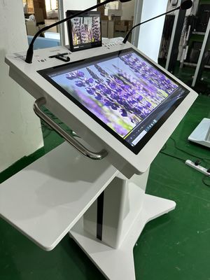 32' 윈도우 인터랙티브 PCAP LCD 디지털 디스플레이 레크턴 스마트 듀얼 스크린 AIO 회의 포디움