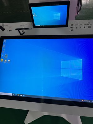 32' 윈도우 인터랙티브 PCAP LCD 디지털 디스플레이 레크턴 스마트 듀얼 스크린 AIO 회의 포디움