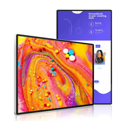 55인치 12V 5A 금속 케이스 LED EPoster 디스플레이 적외선 터치 및 열 프린터
