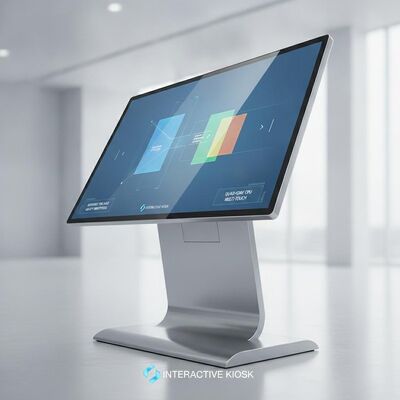 응답 시간 8 Ms 멀티 터치 디지털 사이니지 쿼드 코어 CPU와 400 Cd m2 밝기 인터랙티브 키오스크에 완벽