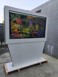 야외 바닥 스탠드 디지털 메뉴 텔레비전 구내 모니터 65 인치 55 인치 43 인치 전망 화면 키오스크
