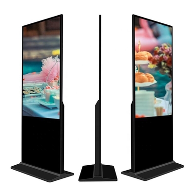 수직 텔레비전 터치 스크린 키오스크 4k 실내 광고 HD Lcd를 세우는 바닥