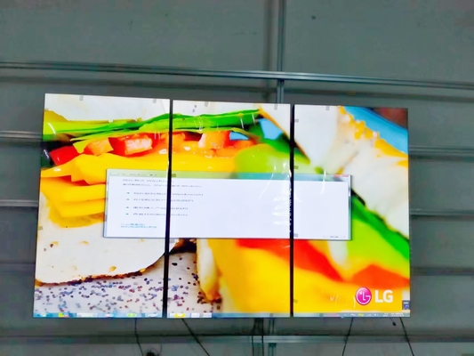 65 인치 LCD 비디오 월 화면 4k 2x2 1*3 1.8 밀리미터 차이 흑색 프레임