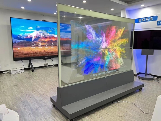 55 65 75 인치 광고용 디스플레이 OLED 비디오 월은 탄력적인 스크린을 굽혔습니다