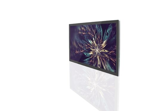 65인치 4K 울트라 HD 벽에 장착된 디지털 사이니지 4mm/10mm 접힌 가장자리와 적외선 터치 패널