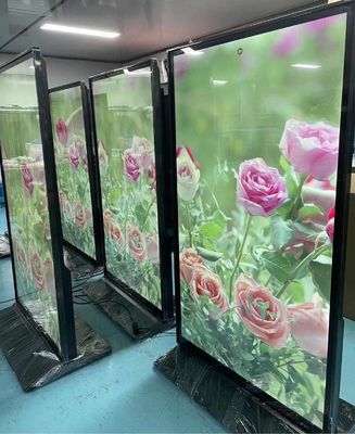 75 서 있는 디지털 사이니지 실내 초 얇은 LCD 전체 화면