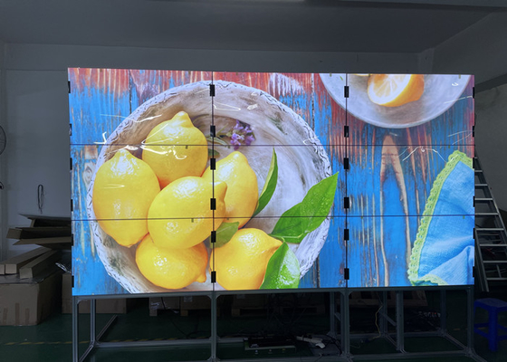 상호 작용한 액정 표시 장치 비디오 월  3.5 밀리미터 최고 내로우 베젤 49 인치 2x2 3x3 4k 고정 헤드 디스크는 이음새가 없어서 했습니다